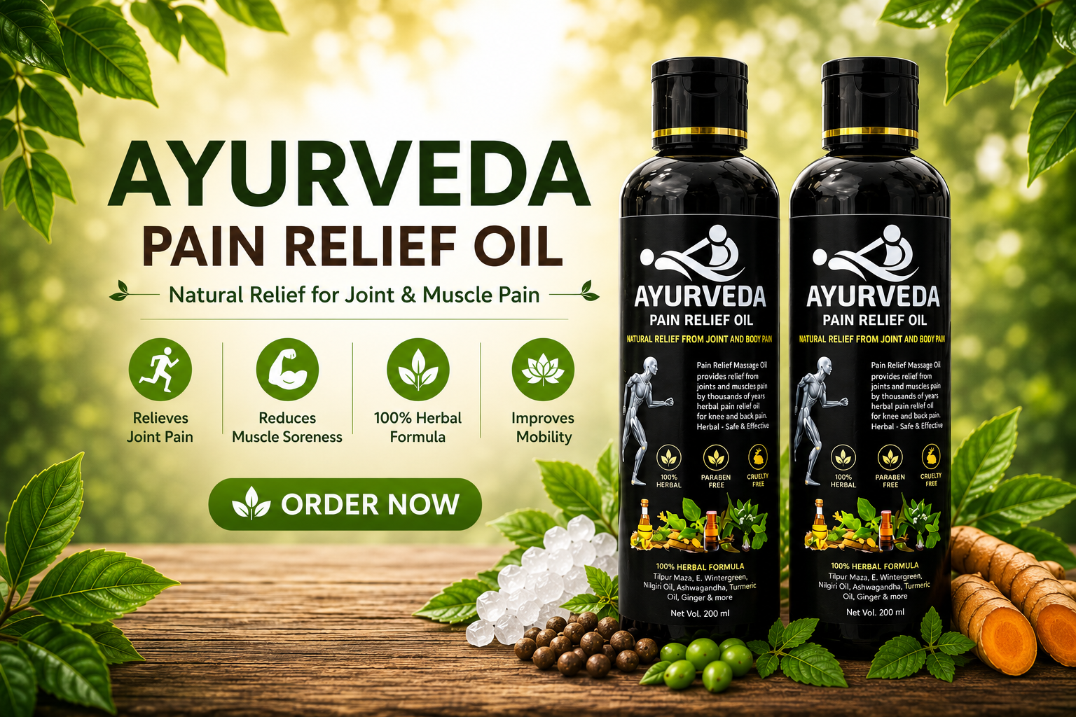 Ayurveda Pain Relief Oil – Natural Ayurvedic Relief for Joint, Muscle & Body Pain